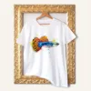 Guppy Fish watercolor painting printed on a white cotton T-shirt by Slaveika Aladjova