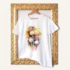 Harvest Mice watercolor painting printed on a white cotton T-shirt by Slaveika Aladjova