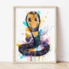 King Cobra watercolor painting the artwork on the T-shirt by Slaveika Aladjova