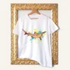 Lemon Shark watercolor painting printed on a white cotton T-shirt by Slaveika Aladjova