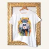 Nutria watercolor painting printed on a white cotton T-shirt by Slaveika Aladjova