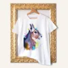 Patagonian Mara watercolor painting printed on a white cotton T-shirt by Slaveika Aladjova
