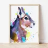 Patagonian Mara watercolor painting the artwork on the T-shirt by Slaveika Aladjova