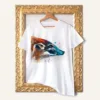 Red River Hog watercolor painting printed on a white cotton T-shirt by Slaveika Aladjova