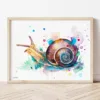 Snail watercolor painting the artwork on the T-shirt by Slaveika Aladjova