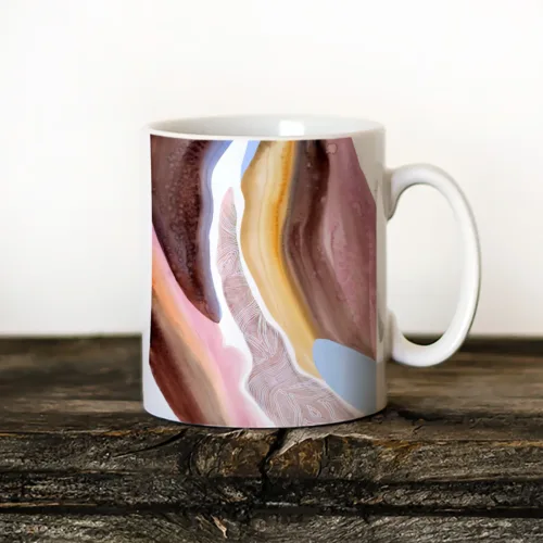 Sparrow Art Mug, Watercolor Ceramic Mug 11 oz Sparrow watercolor painting printed on an 11 oz ceramic art mug by Slaveika Aladjova