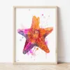 Starfish watercolor painting the artwork on the T-shirt by Slaveika Aladjova
