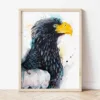 Steller's Sea Eagle watercolor painting the artwork on the T-shirt by Slaveika Aladjova