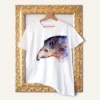 Tapir watercolor painting printed on a white cotton T-shirt by Slaveika Aladjova