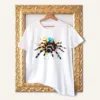 Tarantula watercolor painting printed on a white cotton T-shirt by Slaveika Aladjova