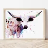 Texas Longhorn watercolor painting the artwork on the T-shirt by Slaveika Aladjova