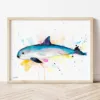 Vaquita watercolor painting the artwork on the T-shirt by Slaveika Aladjova