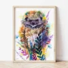 Woodland Hedgehog watercolor painting the artwork on the T-shirt by Slaveika Aladjova