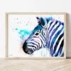 Zebra watercolor painting the artwork on the T-shirt by Slaveika Aladjova